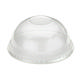 16oz Clear rPET Domed Cold Cup Lid No Hole