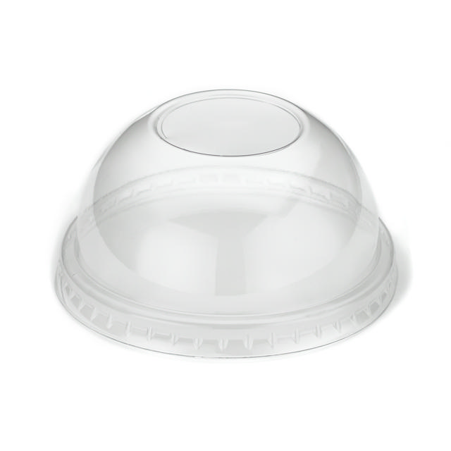 8oz Clear rPET Domed Ice Cream Pot Lid