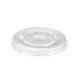 9oz Clear rPET Flat Paper Cold Cup Lid With Straw Slot 