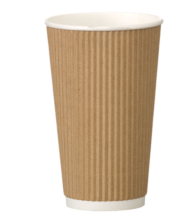 20oz Kraft Ripple Wall Hot Cup (PE Lined)